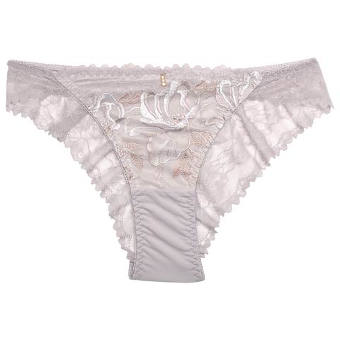 ドレッシーメロウエンブロイダリーハーフバックショーツ単品(グレー-M)