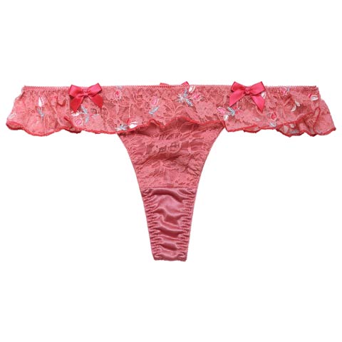 3/5新作!ラブリーホイップフリルTバックショーツ単品[おそろいショーツ](レッド-M)