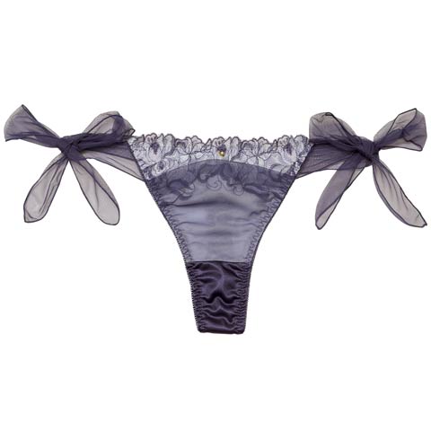 ブルーミングチュールサイドリボンTバックショーツ単品[おそろいショーツ](ブルー-M)