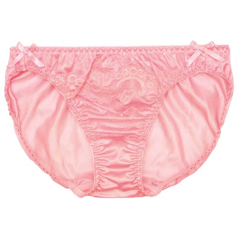 6/9新作!サイドリボンフルールレースフルバックショーツ単品(ピンク-M)