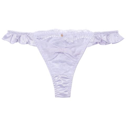 2/25新作!ミルキーリボンフリルTバックショーツ単品(ブルー-M)