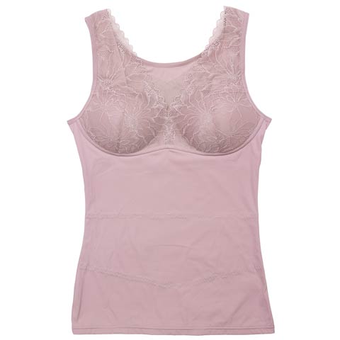 10/17新作!フラワーレースバッククロスボディシェイパー(ピンク-M)