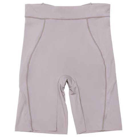 1/5新作!ハイウエストバッククロス骨盤サポートロングガートル単品(グレー-M)