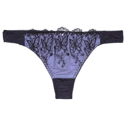 8/15新作!グリッターバタフライTバックショーツ単品(ネイビー-M)