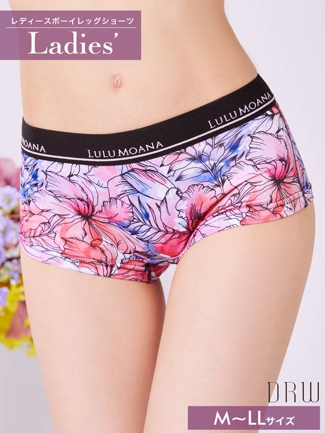 ボタニカルフラワープリントボーイレッグショーツ単品