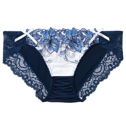 12/15新作!ロイヤルラメフラワーフルバックショーツ単品[おそろいショーツ](ブルー-M)