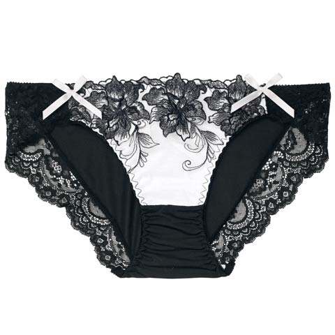 12/15新作!ロイヤルラメフラワーフルバックショーツ単品[おそろいショーツ](ブラック-M)