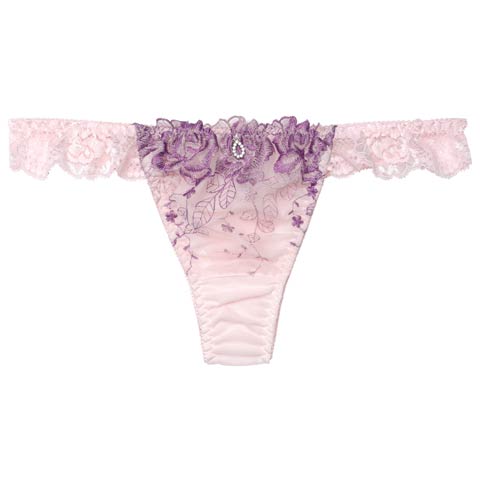 2/19再販!【Tバック】ロマンティックベルローズTバックショーツ単品[おそろいショーツ](ピンク-M)