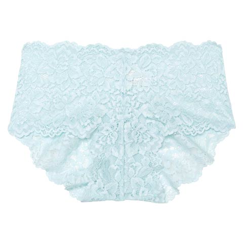 9/18再販!フルールシアー総レースヒップハングショーツ単品(サックス-M)