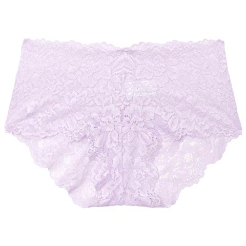9/18再販!フルールシアー総レースヒップハングショーツ単品(ラベンダー-M)