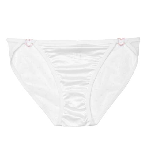 8/18新作!ドットシアーハートリングバック透けフルバックショーツ単品(ホワイト-M)