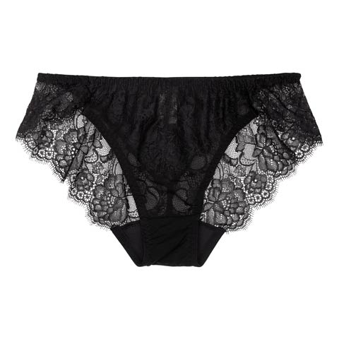 8/11新作!アイラッシュレースバック透けフルバックショーツ単品(ブラック-M)