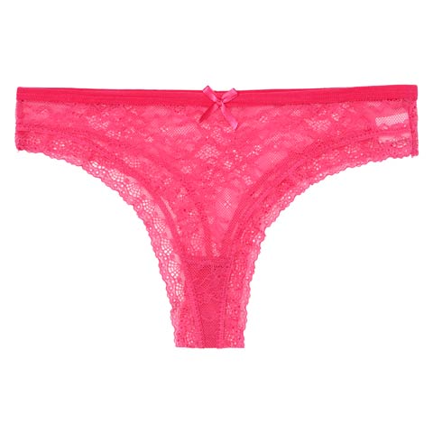 9/12新作!【Tバック】オールレースシアーTバックショーツ単品(ピンク-S)