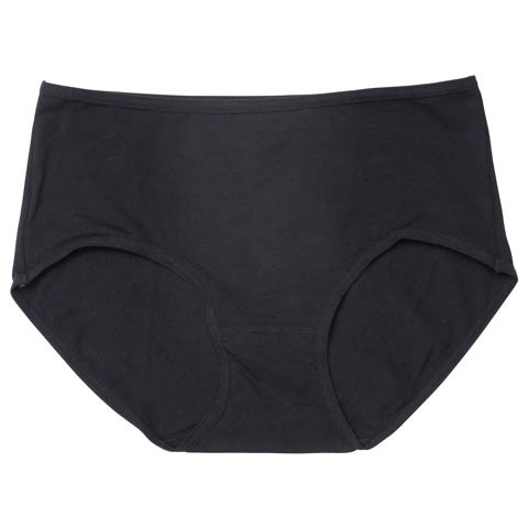 10/20新作!ストレッチ綿混フルバックショーツ単品(ブラック-M)