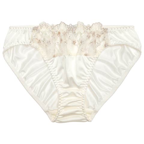 3/16新作!シンプルフルールエンブロイダリーフルバックショーツ単品(アイボリー-M)