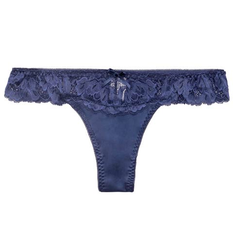 4/27新作!シンプルシアーレースTバックショーツ単品(ネイビー-M)