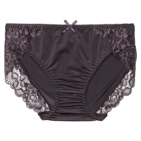 4/28再販!ワンカラーレーシィローズフルバックショーツ単品(ディープパープル-M)