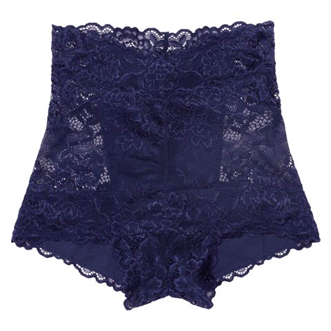 7/25新作!総フラワーレースガートルショーツ(ネイビー-S)