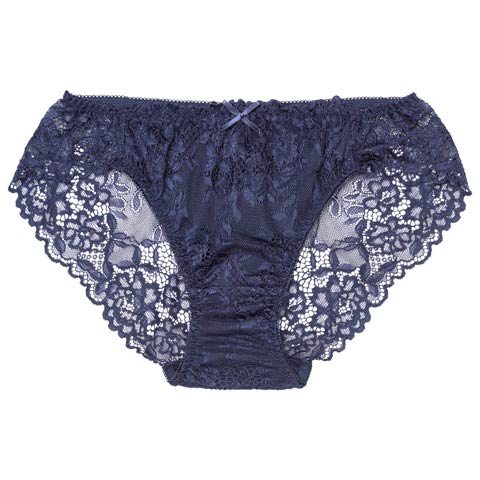 9/12新作!ドリーミーレースバック透けフルバックショーツ単品[おそろいショーツ](ネイビー-M)