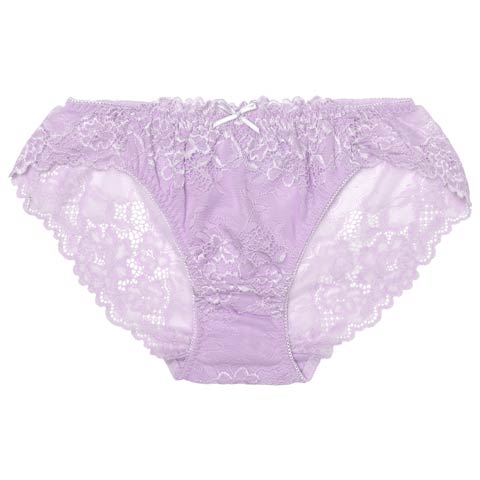 9/12新作!ドリーミーレースバック透けフルバックショーツ単品[おそろいショーツ](パープル-M)