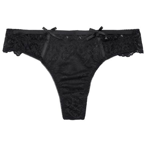 7/21新作!ヴィーナスシルエットレースTバックショーツ単品[おそろいショーツ](ブラック-M)