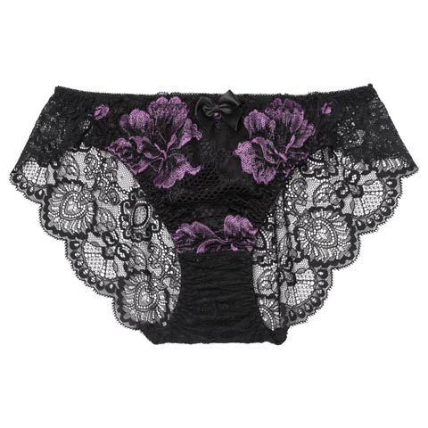 8/20新作!マジェスティックフルールバック透けフルバックショーツ単品[おそろいショーツ](パープル-M)