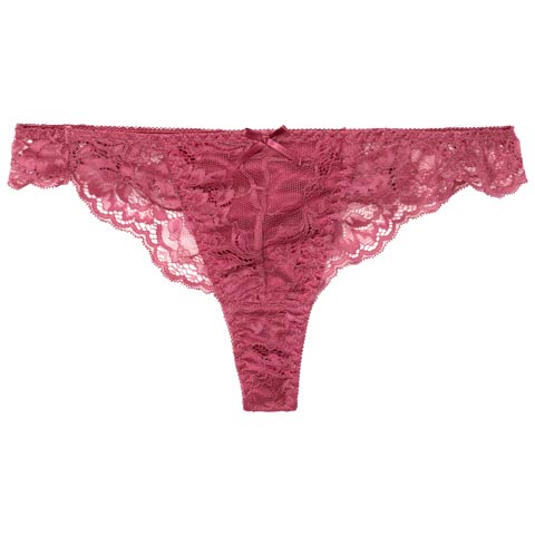 9/3新作!【Tバック】ロマンティックレーシィクロスバック透けTバックショーツ単品[おそろいショーツ](ピンク-M)