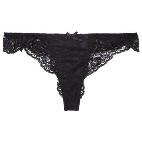 9/3新作!【Tバック】ロマンティックレーシィクロスバック透けTバックショーツ単品[おそろいショーツ](ブラック-M)