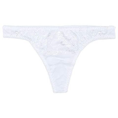 6/30新作!【Tバック】シンプルフロントレースTバックショーツ単品(サックス-M)