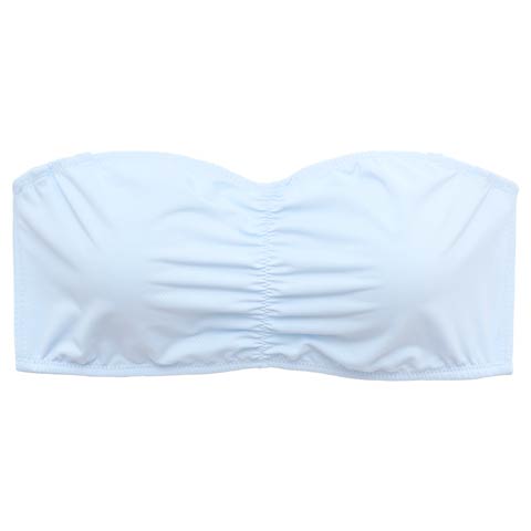 5/20新作!クールギャザーチューブブラジャー単品(サックス-M)