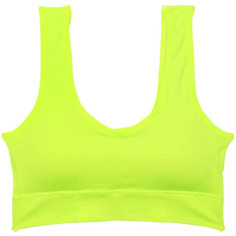 7/4新作!【ノンワイヤー】ネオンカラーマイティブラジャー単品(イエロー-M)