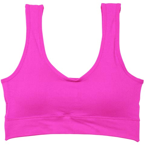 7/4新作!【ノンワイヤー】ネオンカラーマイティブラジャー単品(ピンク-M)