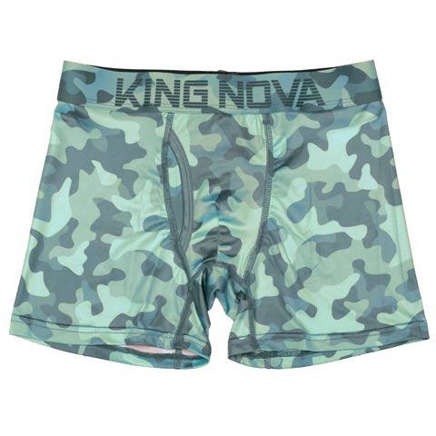 7/2新作!ディープカモフラージュプリント男性用ボクサーパンツ(グリーン-M)