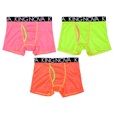 7/4新作!【3点セット】ネオンカラー男性用ボクサーパンツ(ネオン-M)