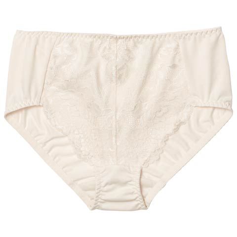 9/26新作!ベーシックフラワーレース下腹補正ショーツ単品[おそろいショーツ](クリーム-M)