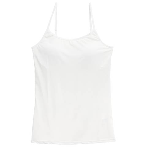 9/24新作!ワンカラーリラックスカップ付きキャミソール(ホワイト-M)