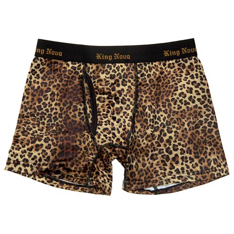 11/12新作!ワイルドレオパードプリント男性用ボクサーパンツ(レオパード-M)