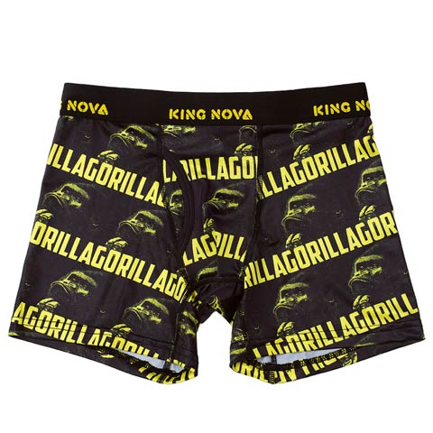12/12新作!ゴリラグラフィック男性用ボクサーパンツ(ブラック-M)
