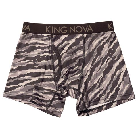 12/12新作!モノクロタイガープリント男性用ボクサーパンツ(ブラック-M)