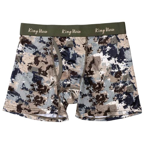 12/15新作!カモフラージュ柄男性用ボクサーパンツ(カーキ-M)