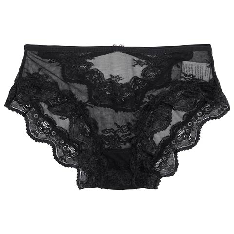 10/23再販!ハートストリングカットレースバック透けフルバックショーツ単品(ブラック-フリー)