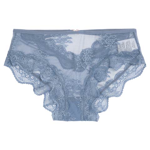 10/23再販!ハートストリングカットレースバック透けフルバックショーツ単品(ブルー-フリー)