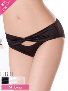 4/9新作!リボンデザインシースルーフルバックショーツ単品
