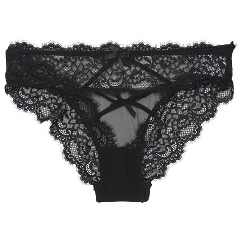 11/5再販!ドラマティックレースアップリボンフルバックショーツ単品(ブラック-フリー)