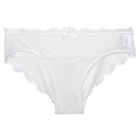 11/5再販!ドラマティックレースアップリボンフルバックショーツ単品(ホワイト-フリー)