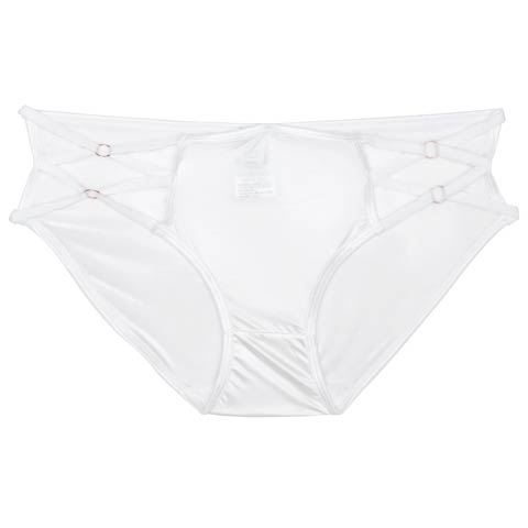 10/23再販!カットアウトレースアップフルバックショーツ単品(ホワイト-フリー)