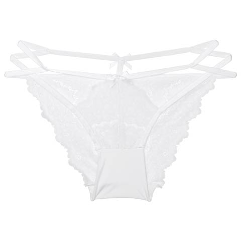 8/13新作!クロスレーシィコードバック透けフルバックショーツ単品(ホワイト-フリー)