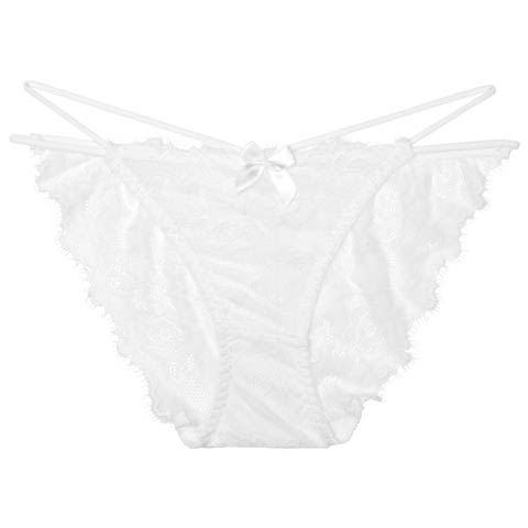 7/23新作!シアーレースダブルコードバック透けフルバックショーツ単品(ホワイト-フリー)