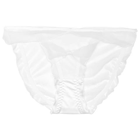 8/6新作!シアーリボンフリルフルバックショーツ単品(ホワイト-フリー)