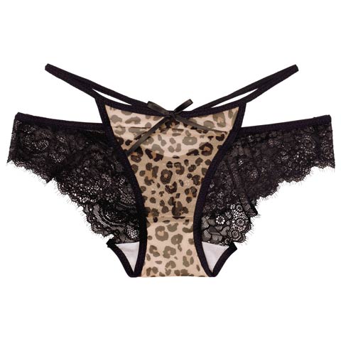 10/29新作!ストリングシアーフロントフルバックショーツ単品(レオパード-フリー)